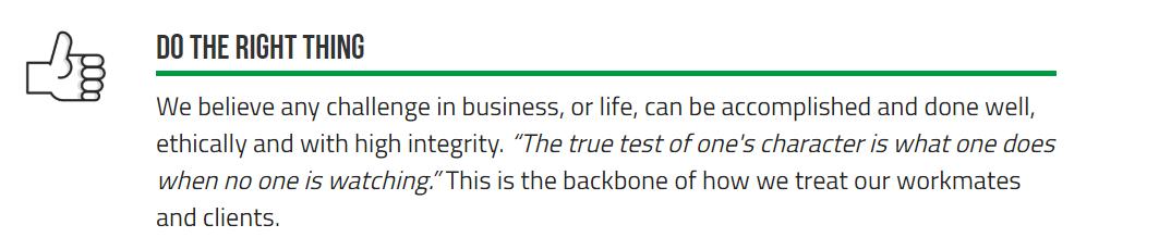 HMBinc's tweet photo. One rule all "HMBers" go by! Whether we are in the office or at our clients, this is  something we always keep in mind. #HMB #youwinwewin https://t.co/FgazgdLMun