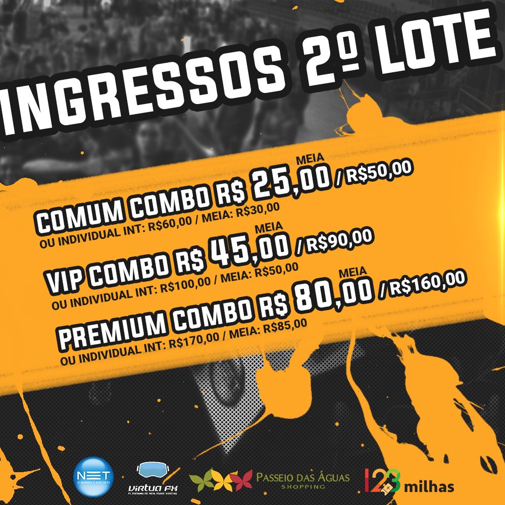 upexpogame's tweet photo. SEGUNDO LOTE SE ESGOTANDO!

Não fique de fora da MAIOR FEIRA GAMER DO CENTRO OESTE, garanta seu ingresso para a Up Expo Game.

Pontos de vendas físicos:
PRIMETEK
SHERIFFE REPÚBLICA DA SAÚDE
TRIBO DO AÇAÍ
PALADINS GAMES

Online:
https://t.co/PHQqh8ZQBG

#VempraUp https://t.co/Jpv7Q6Lkdb