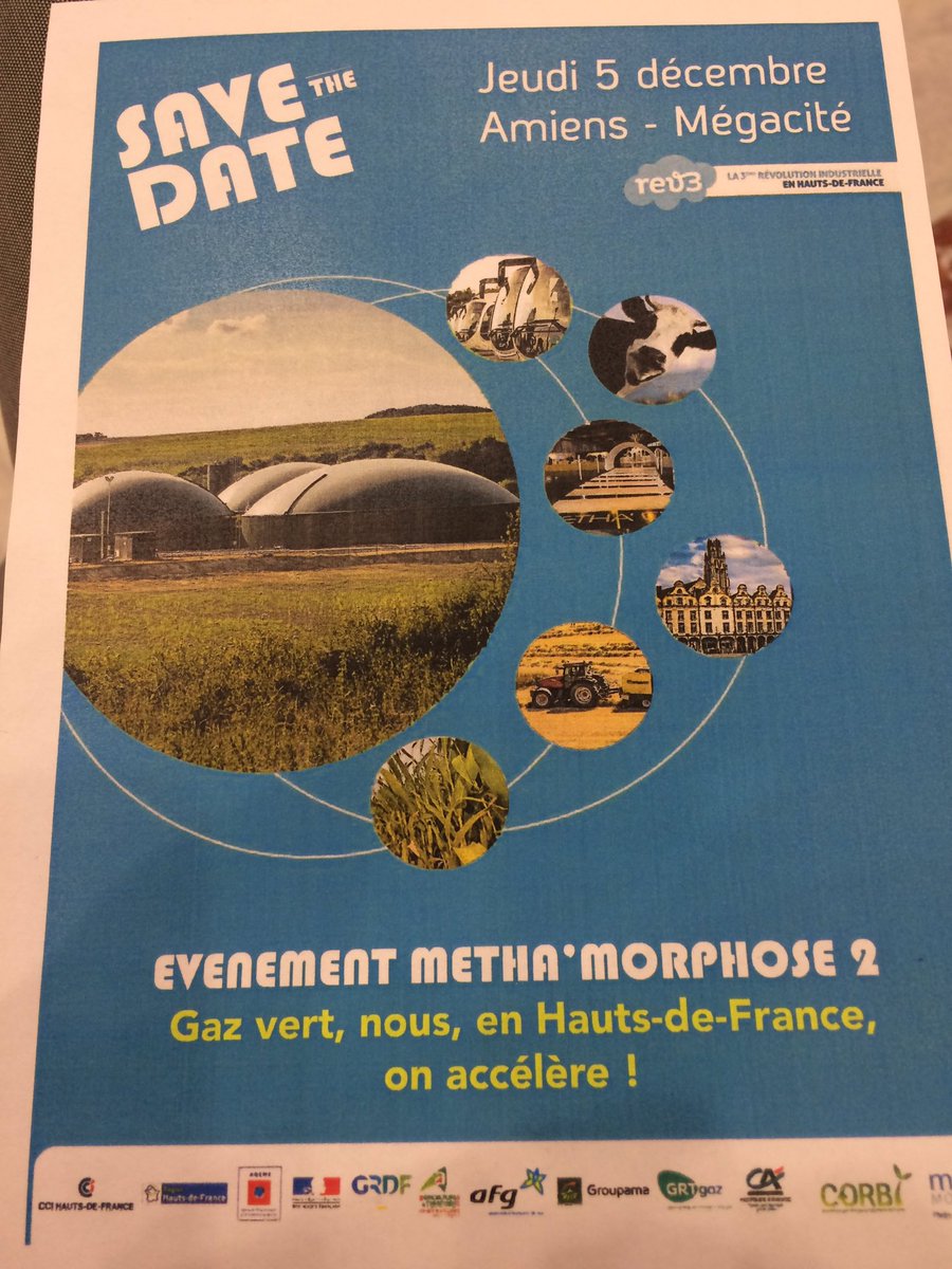 GrDF_RioPlus20's tweet photo. #methania 30 entrepreneurs réunis à Arras pour développer le biomethane. La région @hautsdefrance concentre projets d’unité, compétences industrielles, offres de formations, #technocentre. Enjeux : emplois, attractivité métiers, liens jeunes/entreprises #methaMorphose @rev3 @GRDF https://t.co/BXPMaDDOwV
