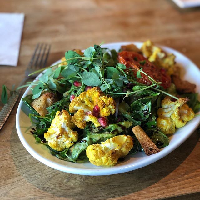 VeggieLiverpool's tweet photo. Cauli &amp; Potato Salad in @indigo_greens17 
Couldn’t recommend this place enough. Fully vegan/plant based menu.
It’s a mish from Crosby but it’s well worth it, just wish they were open when I grew up round there. https://t.co/6tS2WLQGek https://t.co/B1KoqtCzBz