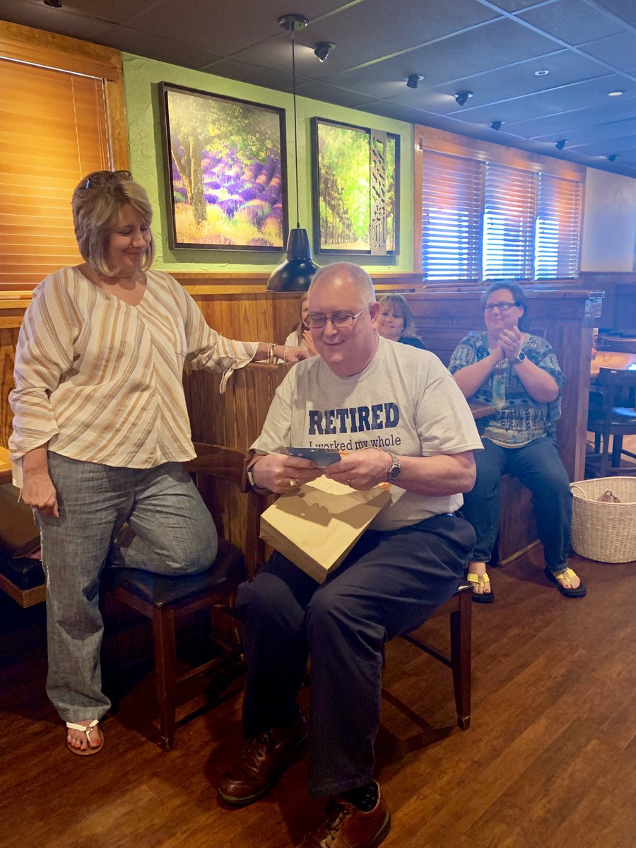 STE3rdGrade's tweet photo. Third grade loved celebrating 
Mr. Seymore. Wishing you a fantastic retirement!!  @STE_Stallions https://t.co/LhOCLkymeB