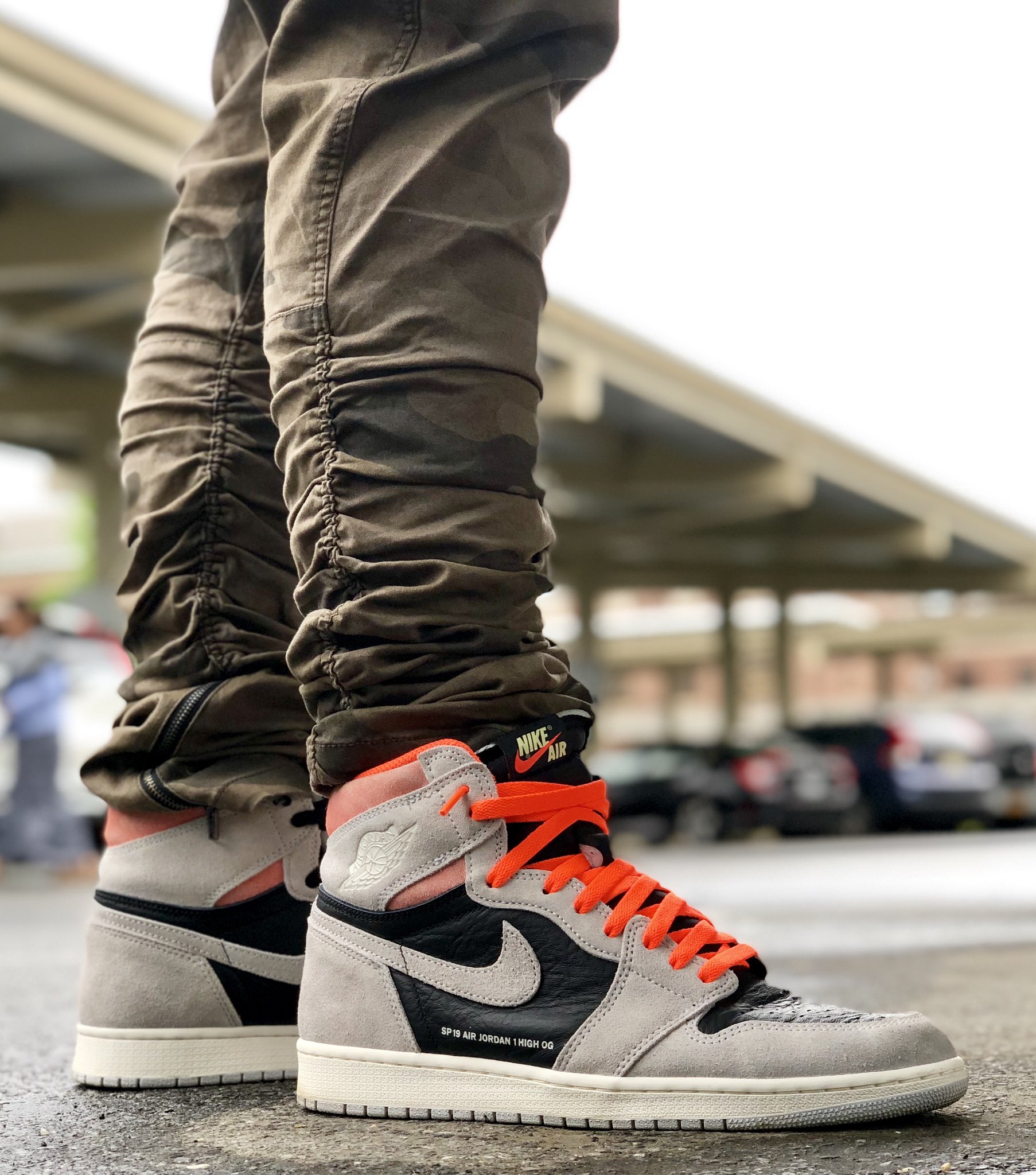 hyper crimson jordan 1 on feet