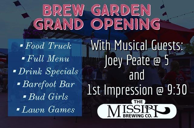Its finally the time of the year when we kick off the summer with our Beer Garden's Grand Opening Party! Join us on Saturday, June 1st for the festivites!

We've got a lot of cool things going on including Lawn Games, and Drink Specials. The Barefoot Bar and the Food truck w…