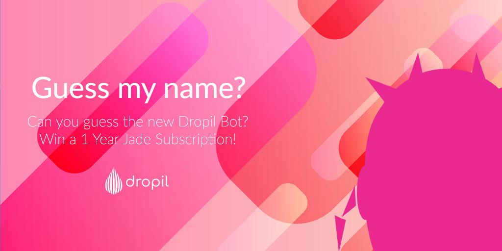 DropilCoin's tweet image. Can you guess the next Dropil Bot name?  Win an Ultimate Jade subscription plan for the year ($790 Value)

How to participate:

Like &amp;amp; retweet this post
Comment your guess for the bot name (5 Different name chances)