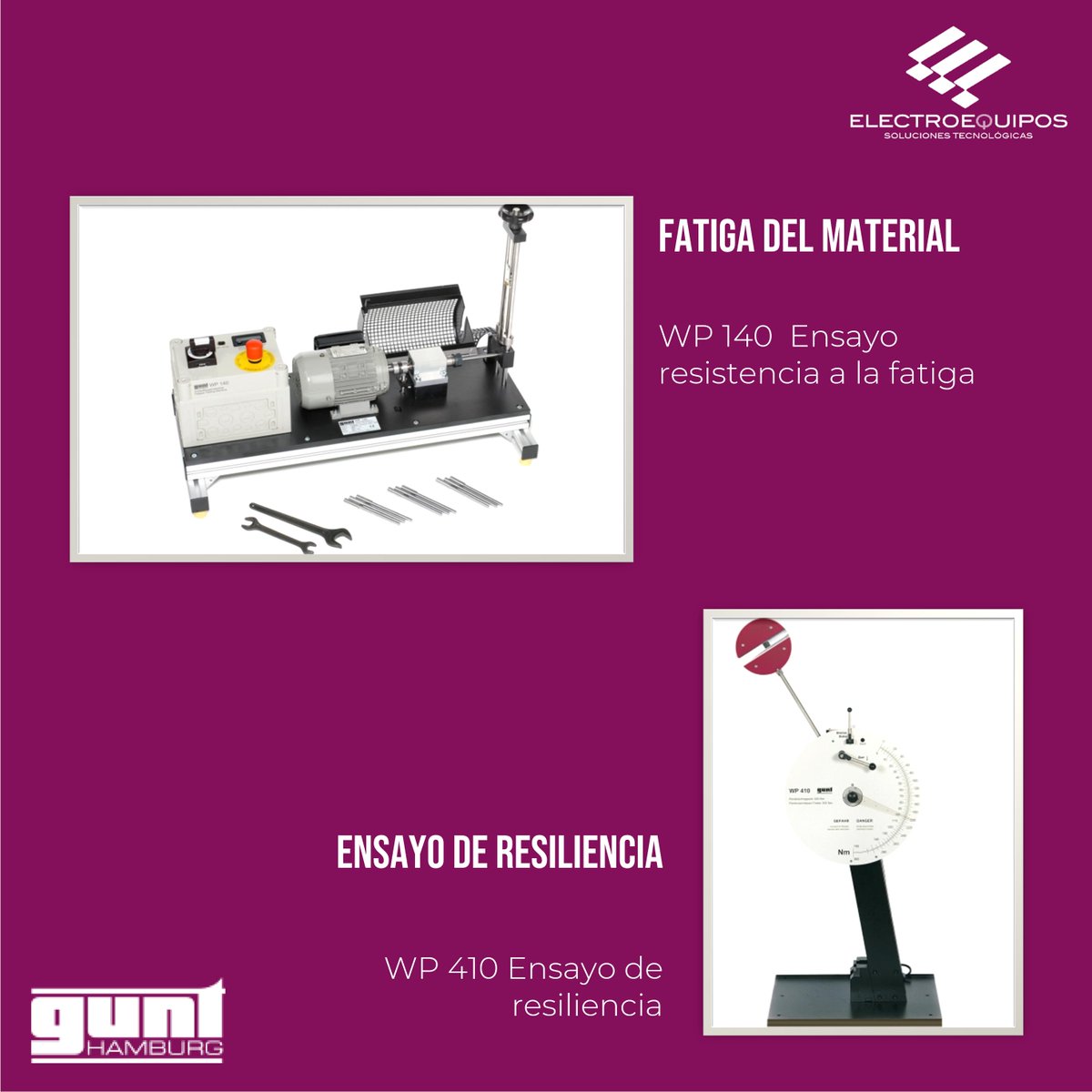 Electro_Col's tweet photo. 👨🔬👩🏽💻👨💻👩🏻🔧 hablando de análisis de esfuerzos, ¿Qué tal estos #equipos? https://t.co/pGKcol9U65
#Gunt #MaquinaUniversal #Resiliencia #FatigaDeMaterial https://t.co/5IcUV964um