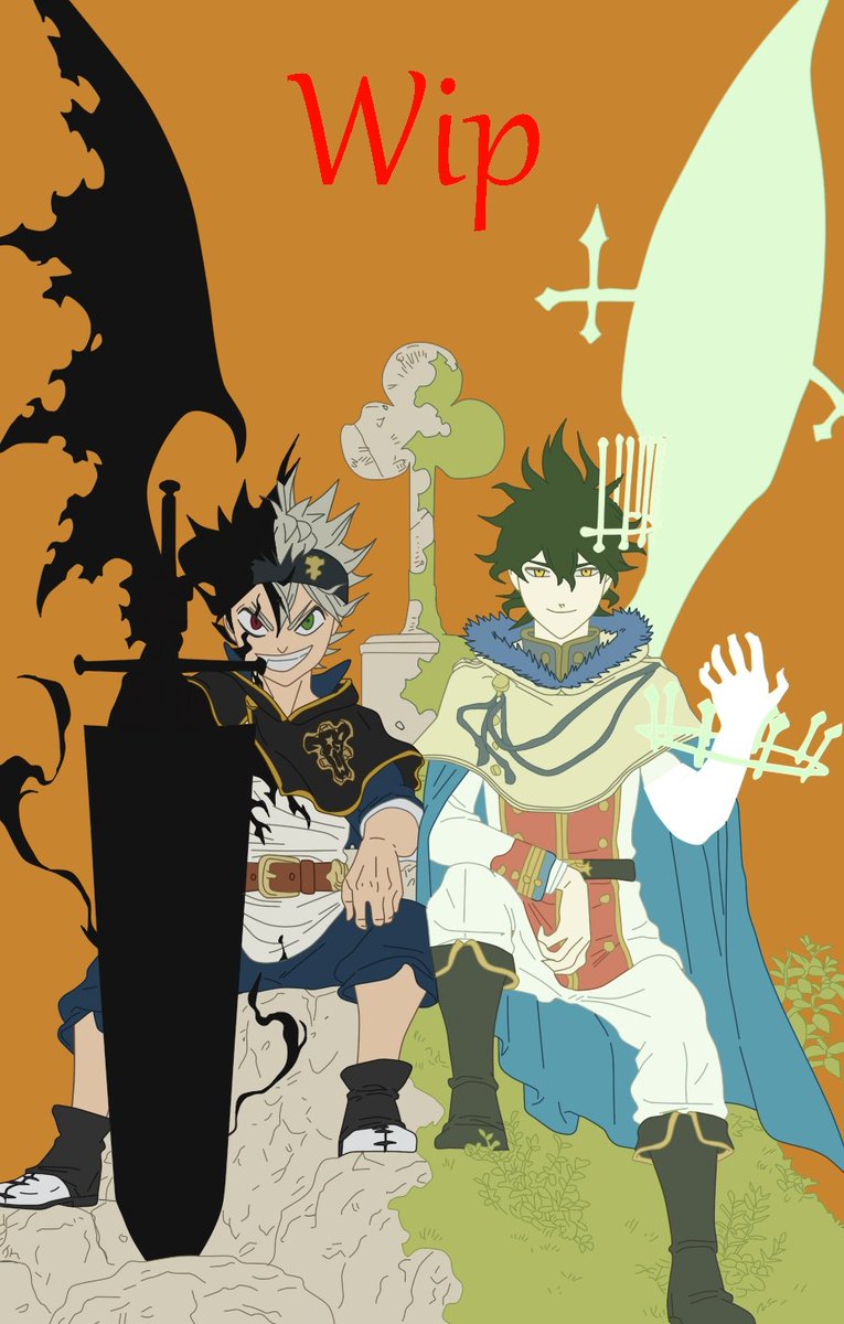 Onehoox Wip This Coloring I Will Try To Do Anime Style Blackclover ブラッククローバー ブラクロ アスタ Bases