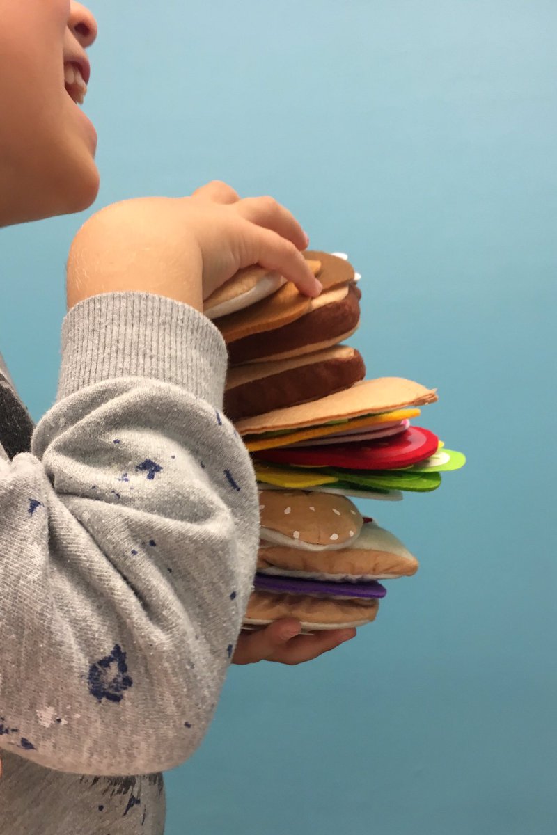 So much fun ordering sandwiches today <a href="/HoslerCenter/">Hosler Center for Speech</a>! Building expressive language skills by formulating questions, requesting toppings by using descriptive vocabulary rather than pointing and verbalizing spatial concepts.