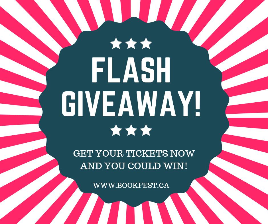 Flash Giveaway! The next FIVE people that order tickets online get a free SIGNED copy of a book from one of this year's presenters! #bookfest2019 
bookfest.ca