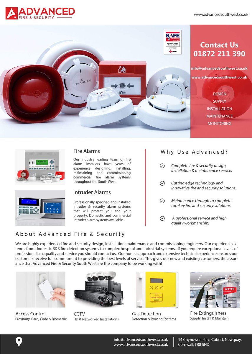 Advancedfiresw's tweet image. Advanced Fire &amp;amp; Security #Cornwall #truro #falmouth #penzance #stives
