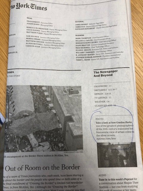 MauriceBerger's tweet photo. Nice to see a graph and link to my RACE STORIES column in yesterday's print edition of the NEW YORK TIMES on Gordon Parks's film SHAFT and its relationship to his earlier crime photographs.

H/T Peter Kunhardt https://t.co/W4TU9uNl2O