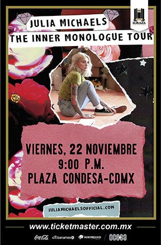 kofee_break's tweet photo. 💥 La cantante y compositora estadounidense @juliamichaels llegará por primera vez a la #CDMX como parte de la gira “#TheInnerMonologueTour”

Próximo 22 de noviembre en @El_Plaza_ 🎶🎤 https://t.co/HmC3plVw59