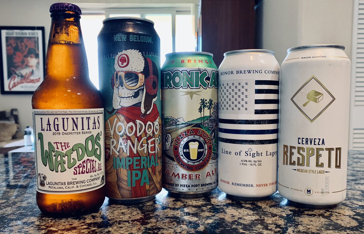 RJellyman's tweet photo. 5/28/19 #TopBrewsTues #phonebeer lineup. #LefttoRight #HightoLow @PizzaPortBeer @badhopper @zappafaye @JonMontag @cellmavin @CaryTetrick @lhtetrick @dzyngrl @brew_dude @sandieGOlakers @Beerislove25 @bertrand_boily @Stef_Pellerin @Kubrickx @wolv54b1 @ephoustonbill @JohanBBT https://t.co/O4dAGrmNMV
