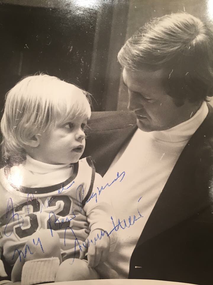 Happy Birthday to The Logo, Jerry West!  Here we are together in 1974. 