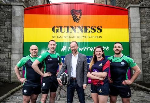 Independent_ie's tweet image. Famous Guinness Gates painted in pride colours as LGBT + inclusive rugby tournament launched in Dublin buff.ly/2VS1tJK