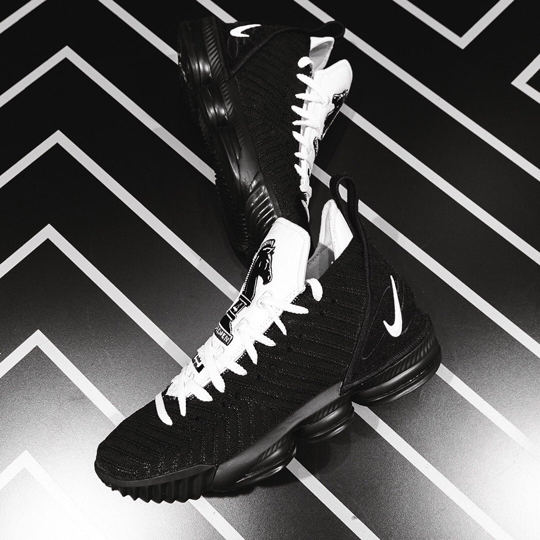 NBAKicks's tweet photo. One step ahead 👀 🐎  
The Nike LeBron 16 ‘Horsemen’ has just arrived @footlocker! #HouseofHoops https://t.co/jZ8a0FNeyV