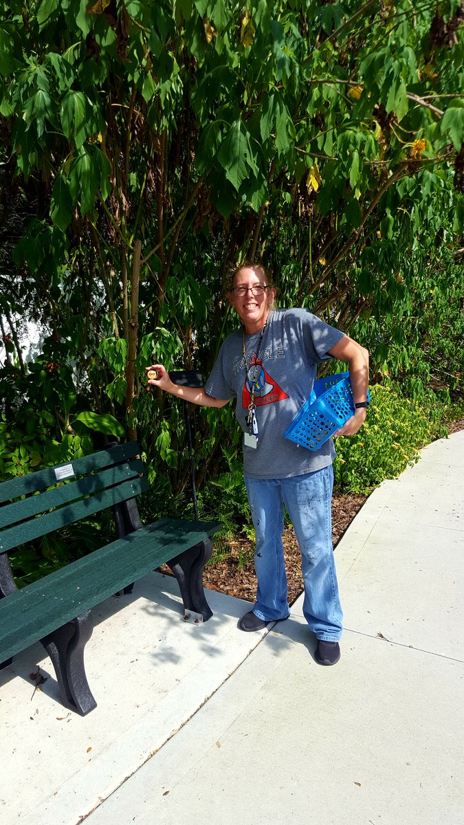 palmerchristin3's tweet photo. Mrs. Moore and I hid this summer's first set of rocks at the W.T. Bland library's award winning butterfly garden. Come check out a book or two and find a rock! @TriangleElem @lakecountyschools @mswalters47 @nancymooremn #ManateesRead #ReadersAreWinners https://t.co/SViPH37E0S