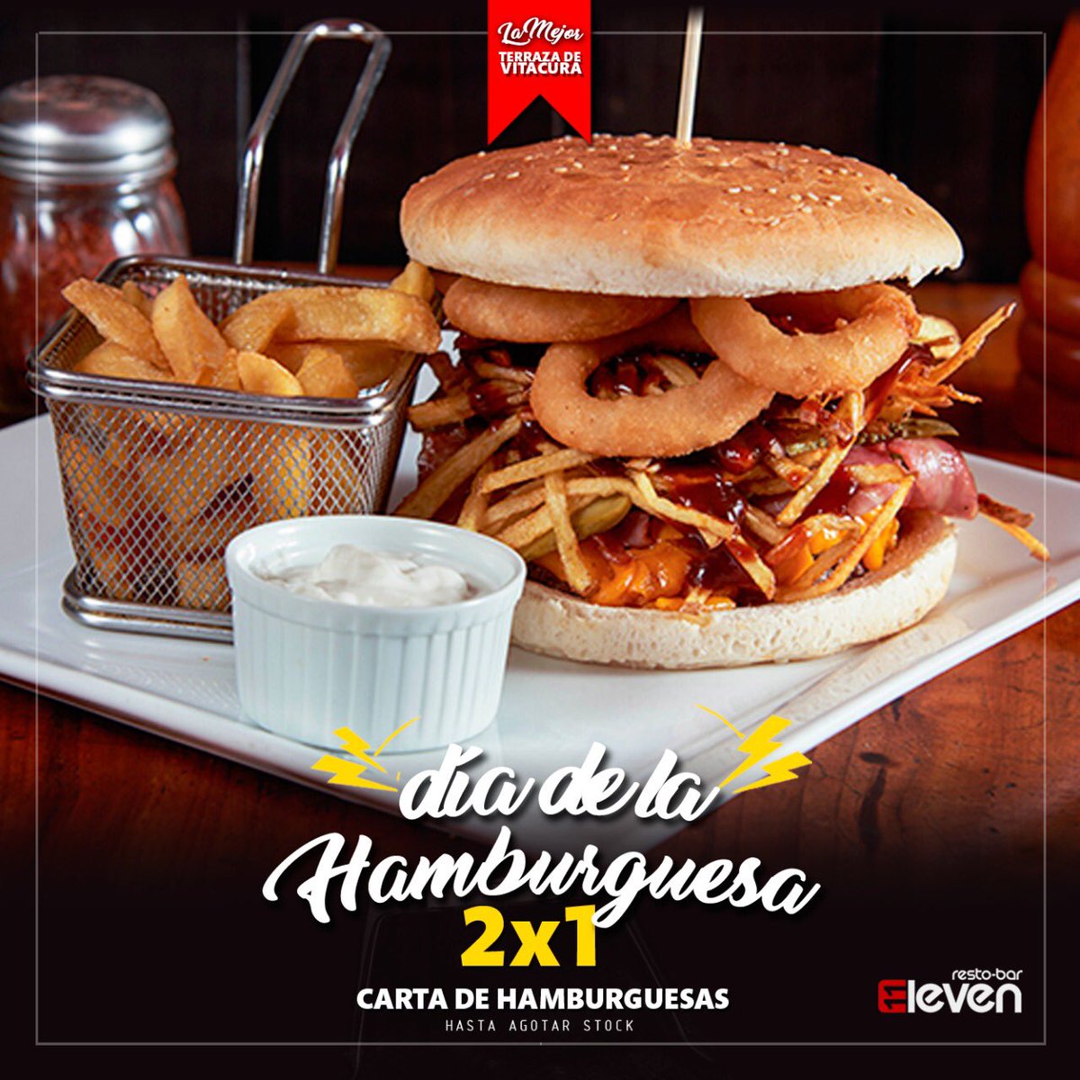 ElevenRestobar's tweet image. Este 28 de mayo celebramos el #DiadelaHamburguesa en #elevenrestobar y que mejor manera de celebrarlo que con una promo 2x1 en toda nuestra carta de #hamburguesas ❤🍔❤🙌 TE ESPERAMOS!!