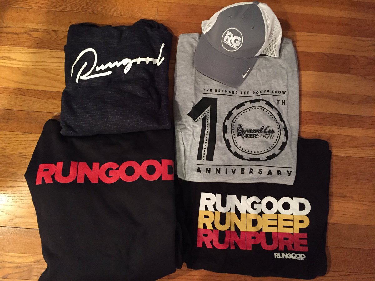 Thank you to everyone for the support as we celebrate the 12th Anniversary of <a href="/BernardLeeShow/">BernardLeePokerShow</a>. RT &amp; FOLLOW for a chance to win <a href="/RunGoodGear/">RunGoodGear.com</a> hat, sweatshirt and T-shirt #12thAnniversary #DontForgetToFollow #MorePrizesToCome