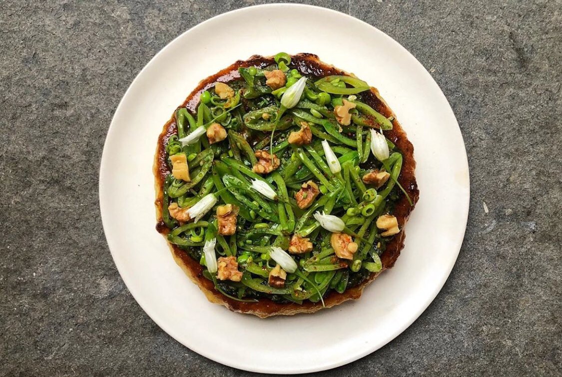 a.kitchen (@akitchenphilly) on Twitter photo New to the dinner menu tonight: Potato fry bread with Ligurian pesto, sugar snaps, ramp vinegar and walnuts. <a href="/chefelicollins/">Eli Collins</a>. New to the dinner menu tonight: Potato fry bread with Ligurian pesto, sugar snaps, ramp vinegar and walnuts. <a href="/chefelicollins/">Eli Collins</a>.