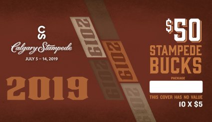 calgarystampede's tweet photo. Did you know @costcocanada has Stampede Bucks? Spend $39.99 and get $50 of Stampede Bucks to redeem on anything from admission and shows, to rides and the rodeo. Get yours here: https://t.co/tU1FCLK5nP https://t.co/K3LovbJLGh
