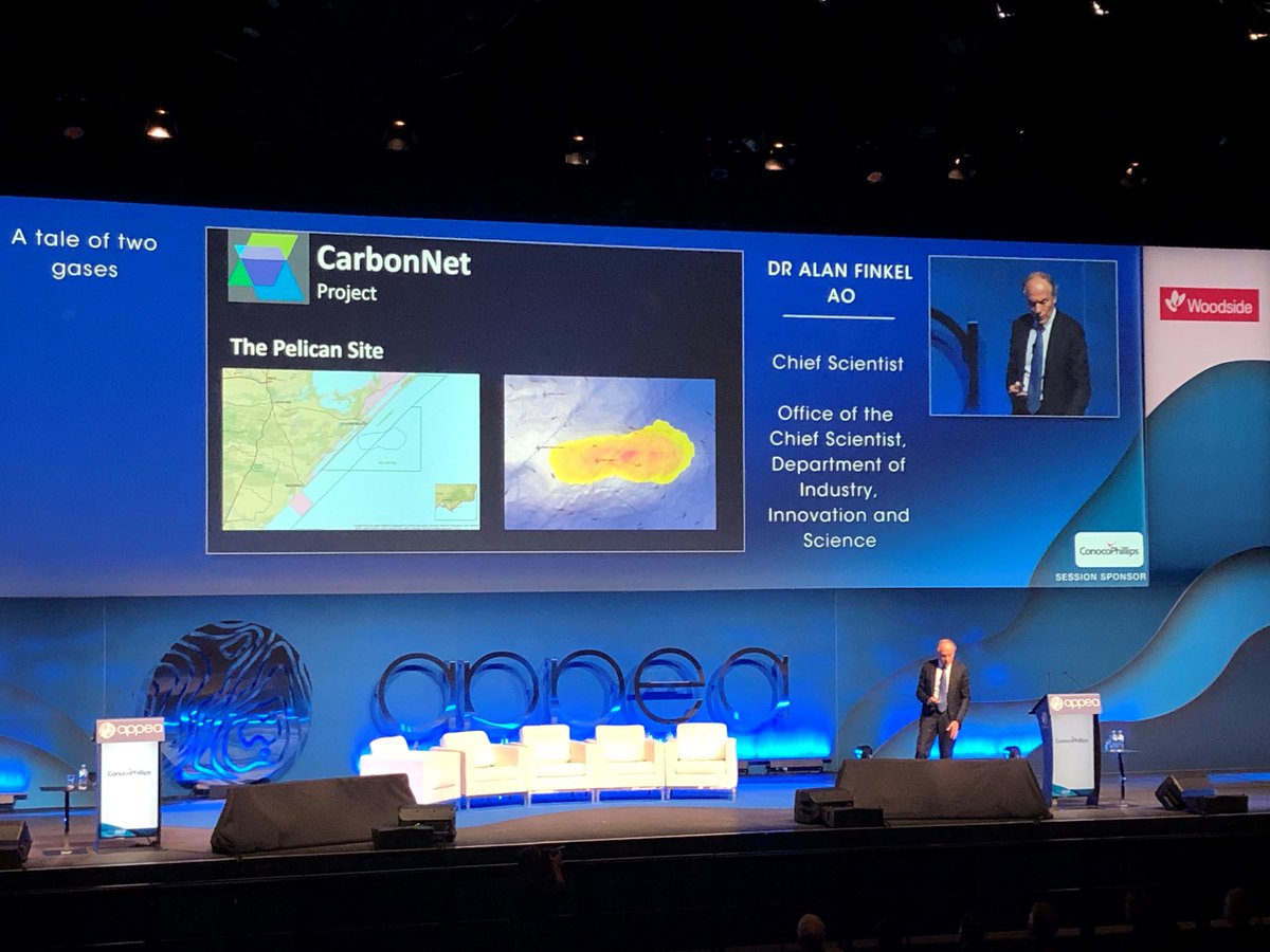 GlobalCCS's tweet photo. For the production of clean #hydrogen "I can't emphasise enough the importance of carbon capture and storage" - Australia's Chief Scientist Dr Alan Finkel tells the @APPEACONFERENCE #CCS #climatechange #APPEA2019 https://t.co/xPeVgbmtOW