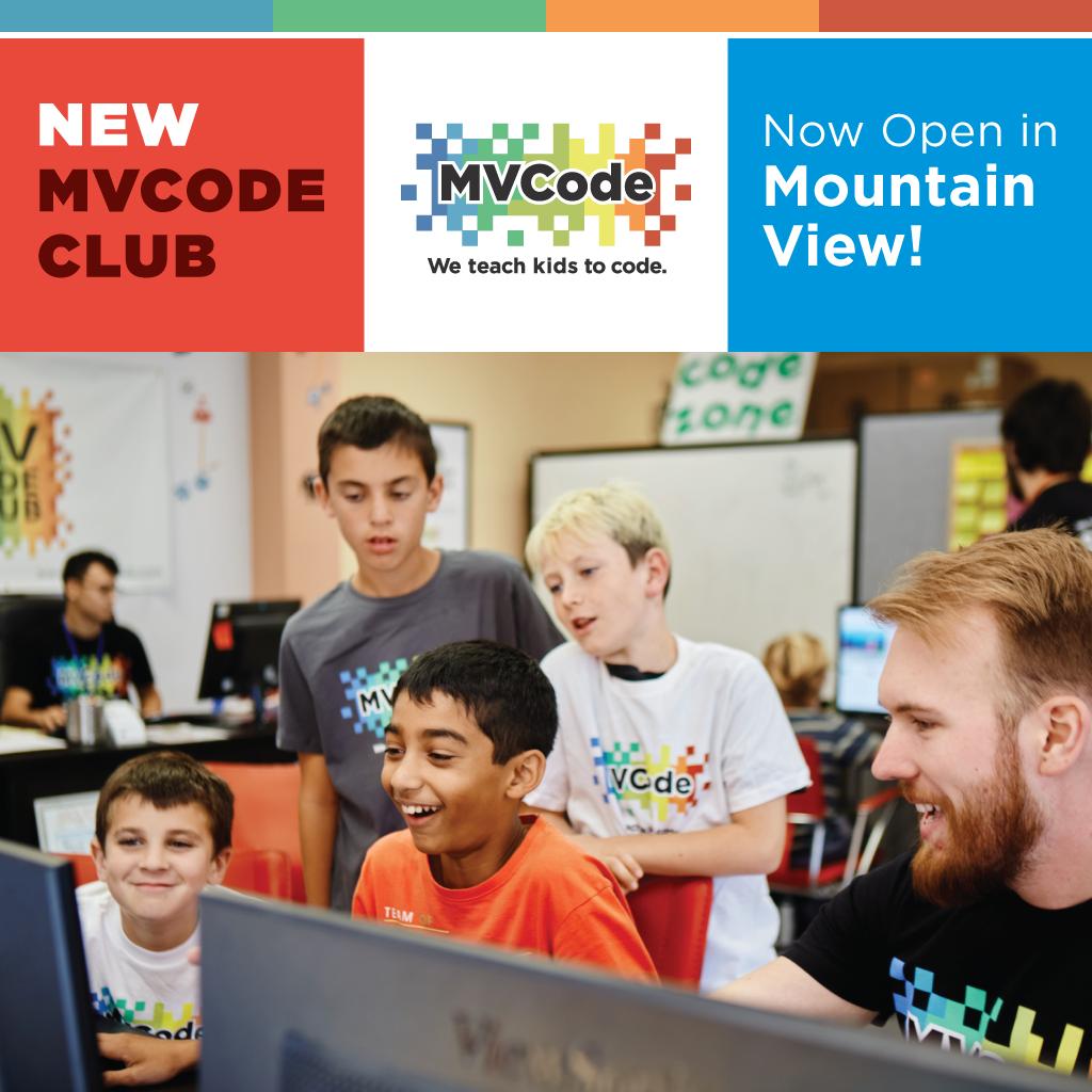 mvcode's tweet image. New @mvcode Club in Mountain View! MVCode has opened a new club in Grant Road Marketplace in Mountain View! We are offering charter prices, after school classes and summer camp! Sign up for a free trial class here - mvcode.com/locations/moun…
#KidsCoding #MountainView