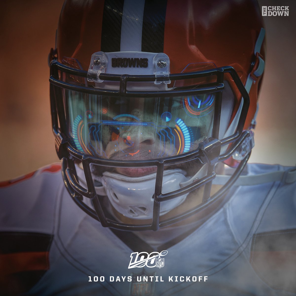 thecheckdown's tweet photo. 100 days until the 100th @NFL season. 

Here's to the next 100. 🚀🏈 https://t.co/JUzF7GCpe6