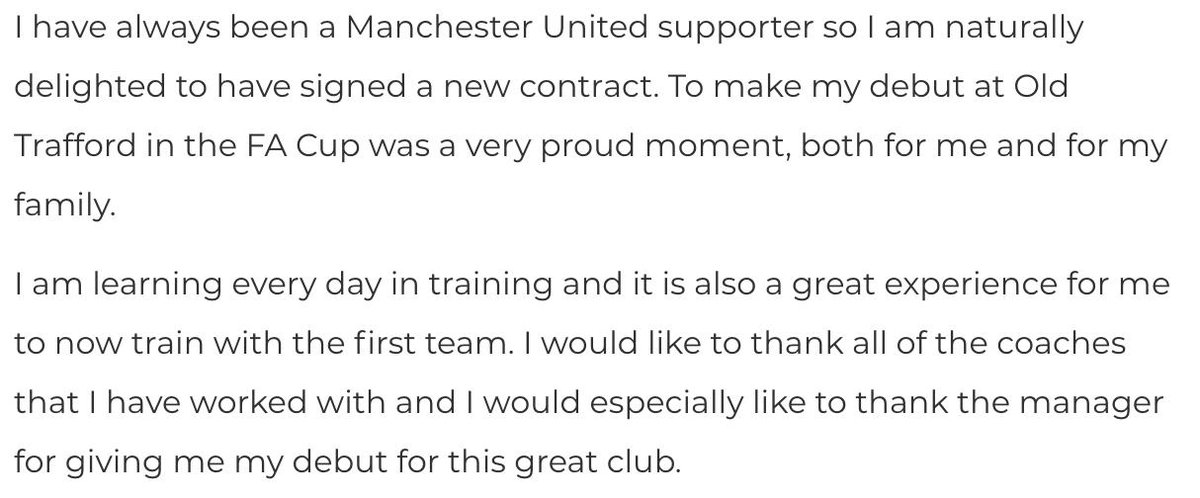 Two years later, he signed a contract to keep him at the club until 2020 (with the option of a further year!). "I have always been a Manchester United supporter."