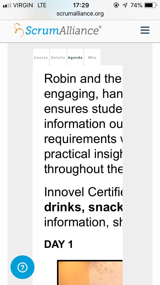 razorw's tweet image. @ScrumAlliance please fix your website. Hard to view on iPhone SE #uat #uattesting #mobile #design