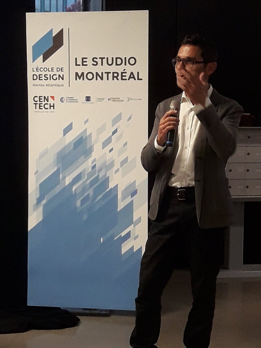benoit_furet's tweet photo. Inauguration par @franckytrichet et @Johanna_Rolland en vidéo du #Studio_Montréal de @lecolededesign sur le  @CentechMTL avec @etsmtl 
Le studio : lieu de #création #innovation #design #entrepreneuriat 
En lien avec @CCINantes @NantesMetropole @UnivNantes https://t.co/6dkec1xjg4