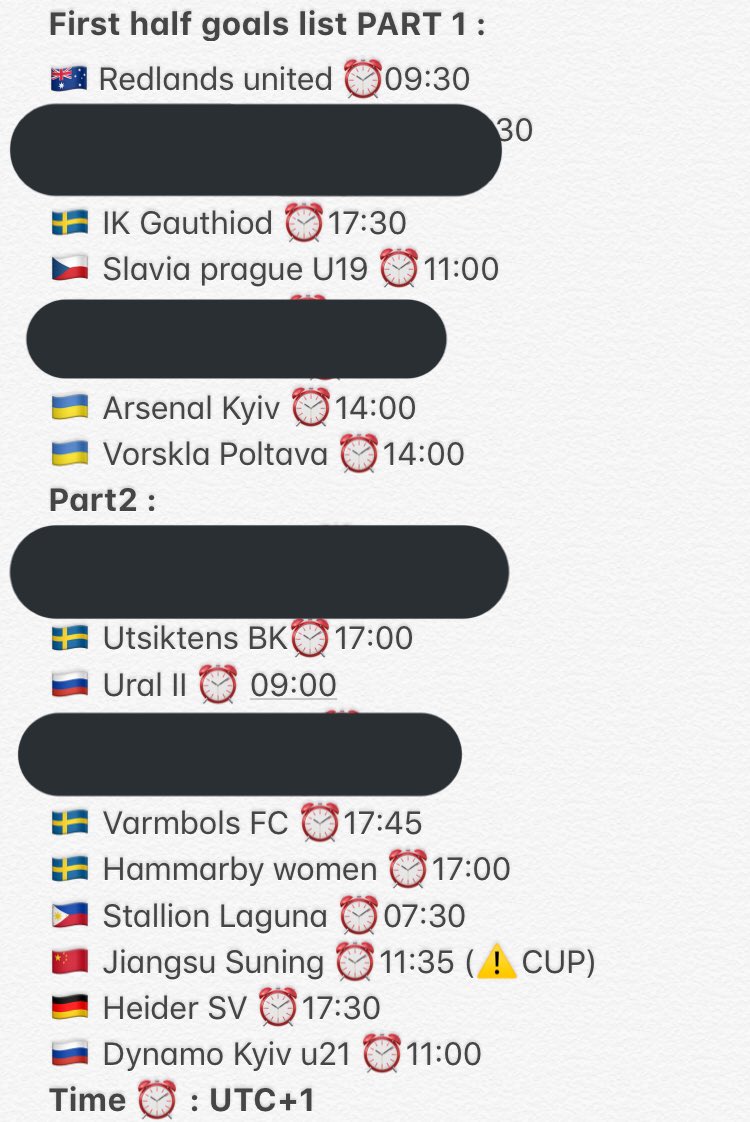 BettingGod06's tweet photo. 🚨Follow &amp; Retweet = I’ll send you the full list 🚨

29 May FHG list
Form last days :
5/8 ✅ 11/11 ✅ 20/23 ✅ 15/17 ✅..
+90% winning rate 🔥 https://t.co/U9TKKLD9dn