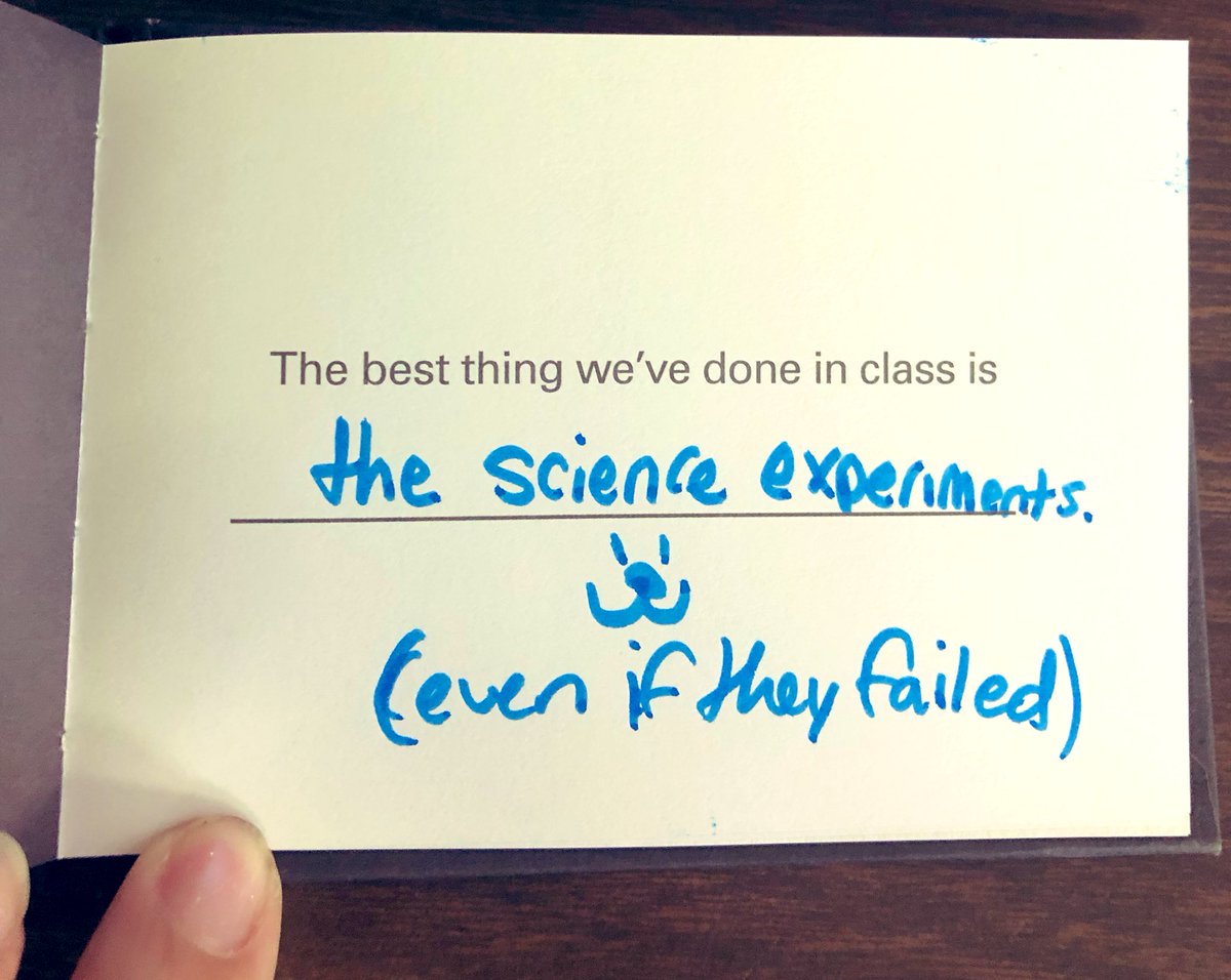 mack_class's tweet photo. Loving reading this teacher appreciation book a student gave me. Especially this page! #VCSscientist #theOC #failandfailagain #realscientistfail https://t.co/OLZqFTVRRN