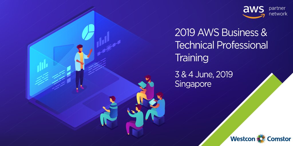 WestconcomstorC's tweet photo. Don't miss the AWS Business Professional &amp; AWS Technical Professional bootcamp in Singapore, with Westcon-Comstor next week. The resulting accreditations from this bootcamp are an essential requirement for the 2019 APN program.  https://t.co/HxkS2ac2ux #APN #AWS https://t.co/iWBF15Royn