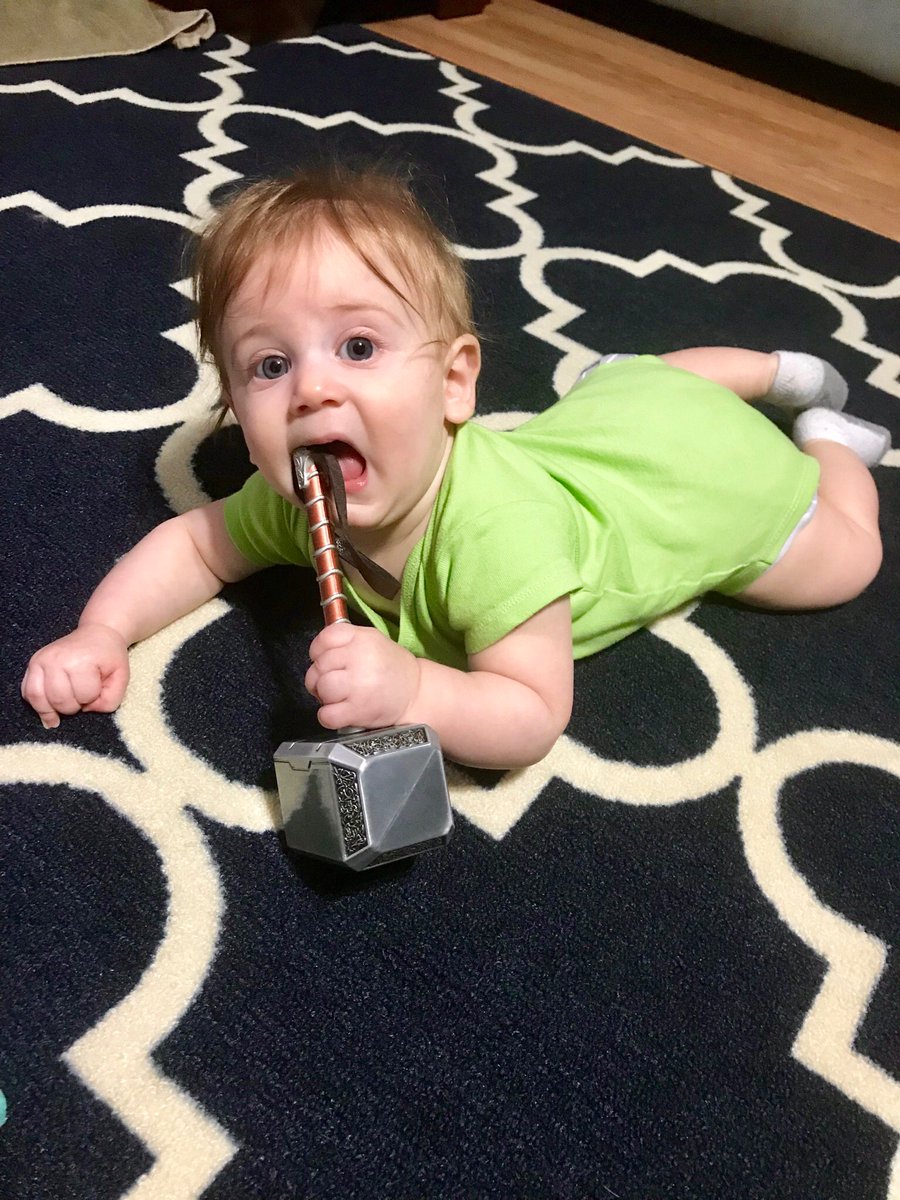 LisaWendorf's tweet photo. Watch out @chrishemsworth!  #mjolnir https://t.co/tCUz8J3f0c