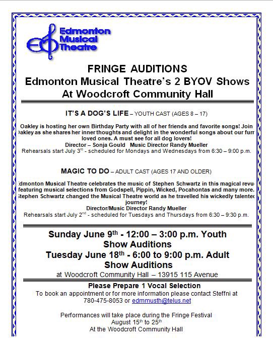 Come and Audition for our 2 BYOV Shows happening @edmontonfringe this summer! #edmontonfringefestival #auditions #yegtheatre #yegauditions #theatrealberta #yegarts #edmontonauditions #theatreauditions #edmontonmusicaltheatre
