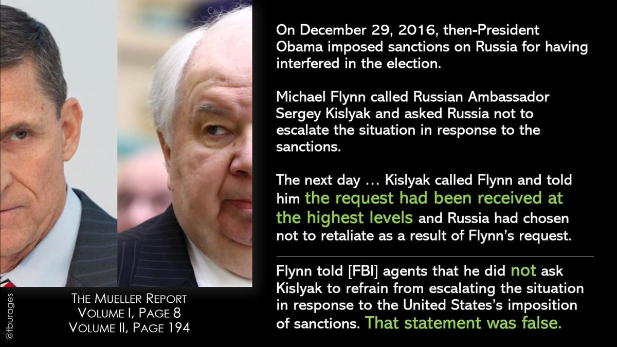 After Flynn lied to the FBI about his conversations with Kislyak, Acting AG Sally Yates came to the White House and spoke to Don McGahn about it.She explained that since the Russians knew that Flynn lied, he was now compromised.It was weeks later that General Flynn was fired.