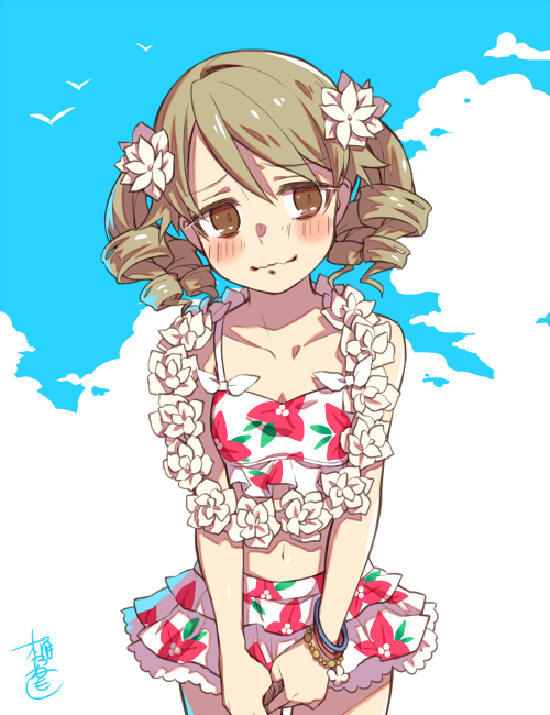 #気温が高いので気が早いが水着絵が見たい
これは去年の夏に描いたもりくぼたち。 