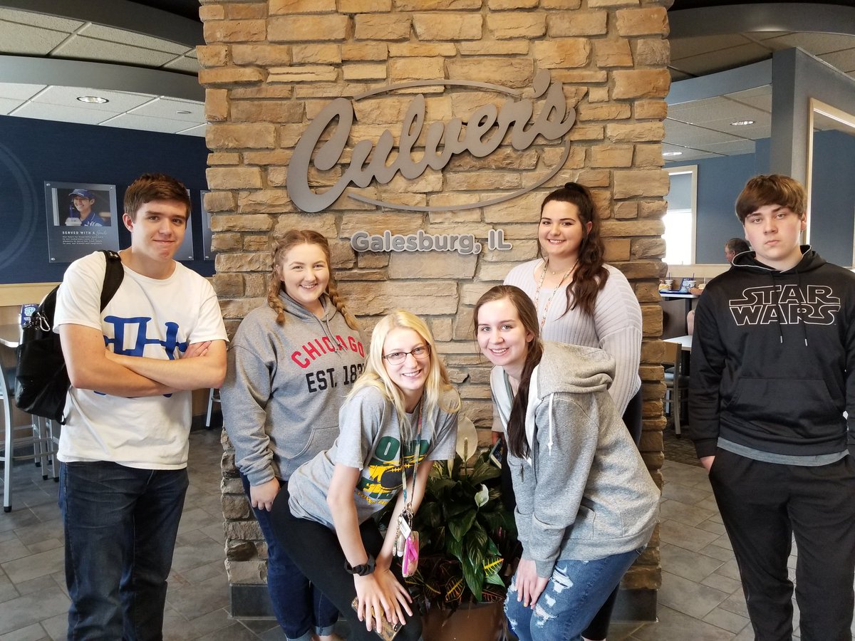 JWaller276's tweet photo. Juniors in English IV enjoyed their trip to #Culvers to record their  videos showcasing the three rhetorical appeals: Ethos, Pathos, and Logos. We ate, laughed, talked politics, and told bad jokes. #atowntornadoes https://t.co/ndyggaO2c5