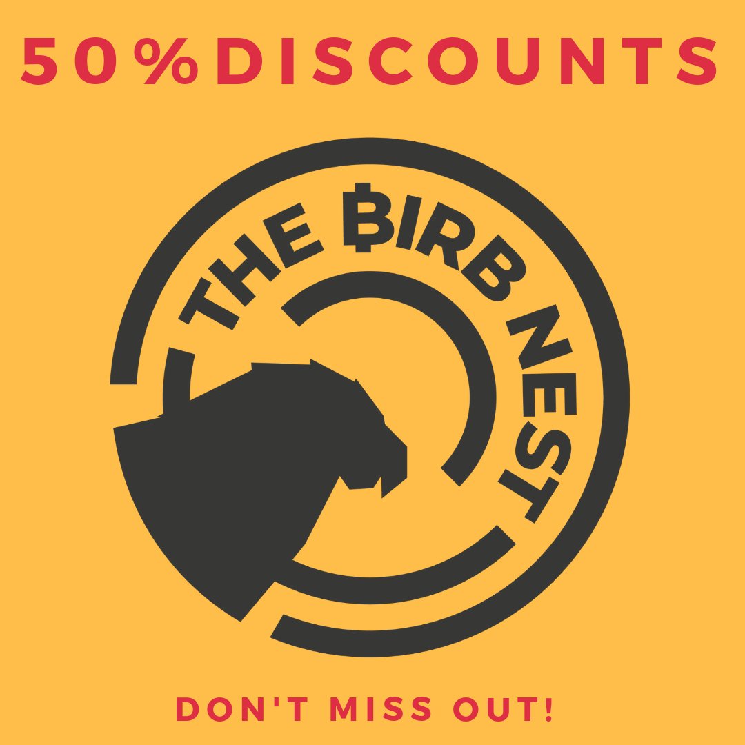 crypto_birb's tweet photo. So here is the 50k-50% deal🎊
To claim 50% off (even for lifetime membership):
•Like
•RT
•Follow and DM @TheBirbNest
That's all! https://t.co/q96HWCqOxL