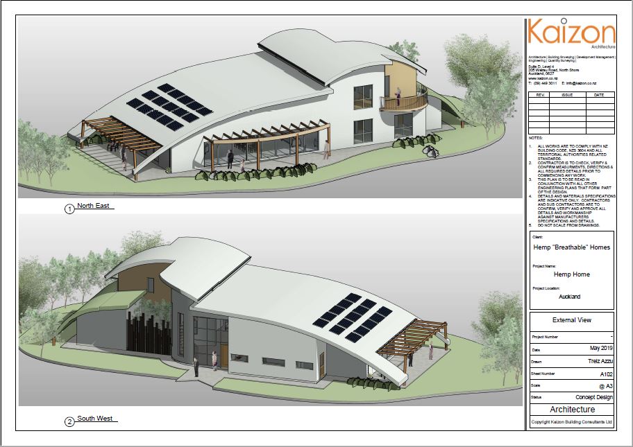 Kaizon_Group's tweet photo. Aram Nikpai, one of our #QuantitySurveyors, teamed up with our #SeniorArchitect, Treiz Azzu, to create a #zerocarbon, #energyefficient, concept house #design. The idea is to eliminate approximately 80-90% of your energy bills. Take a look at the design below. Thoughts? https://t.co/knYgFRPDLb