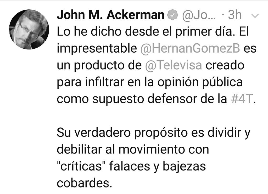 MONITOREOLEGIS1's tweet photo. Después de que @HernanGomezB publicará su artículo "Un problema llamado Irma Erendira" en el @El_Universal_Mx, el esposo de la servidora @JohnMAckerman arremetió en twitter en contra del investigador del @institutomora. @Irma_Sandoval @JesusRCuevas https://t.co/xz07g62ax1