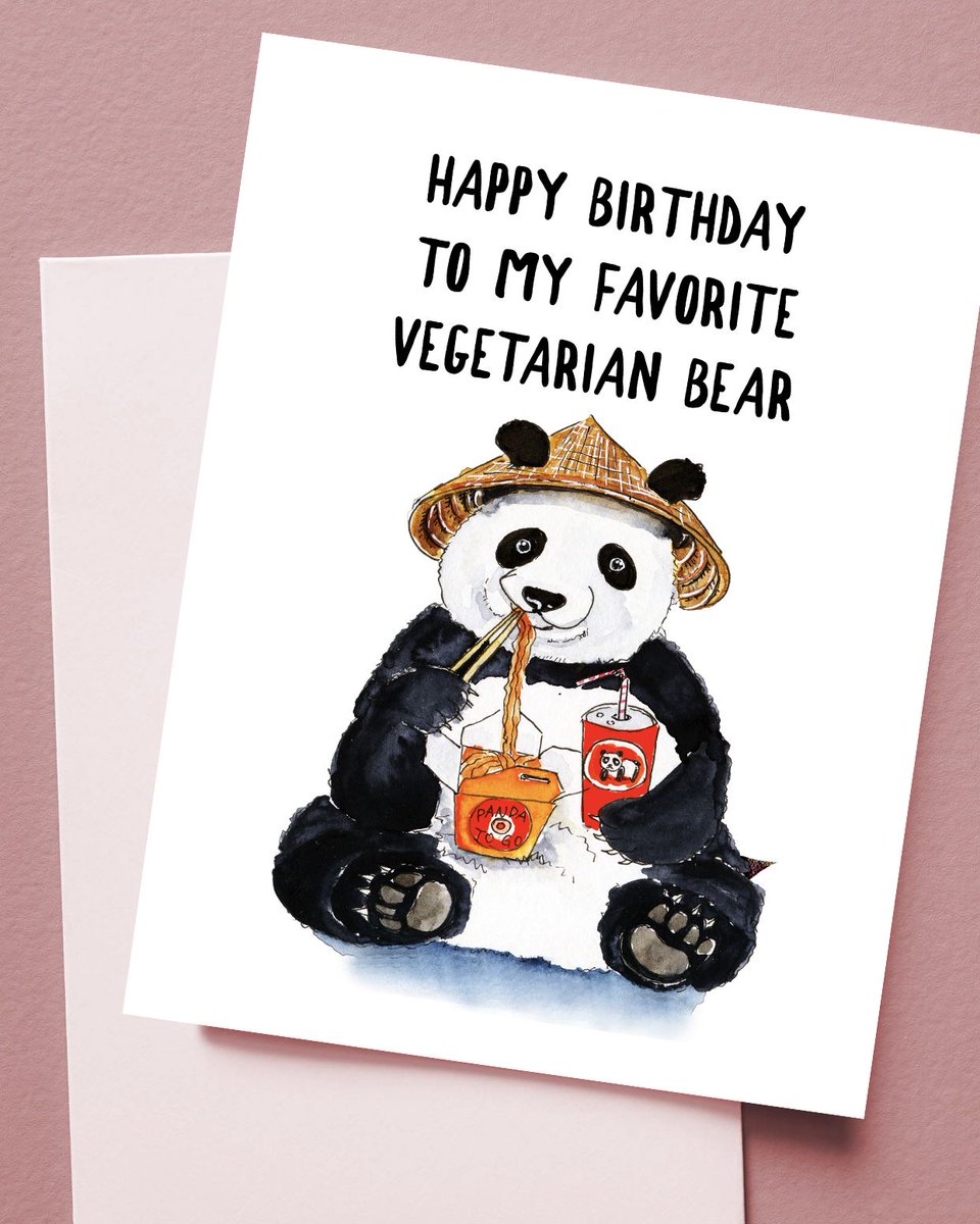 Liyana Studio Happy Birthday To A Vegetarian Bear Liyanastudio Liyanasketch Panda Pandabear Giantbear Bearcard Geetingcard Papergoods Greetings Vegetariangift Vegan T Co Q8hzaku5h0
