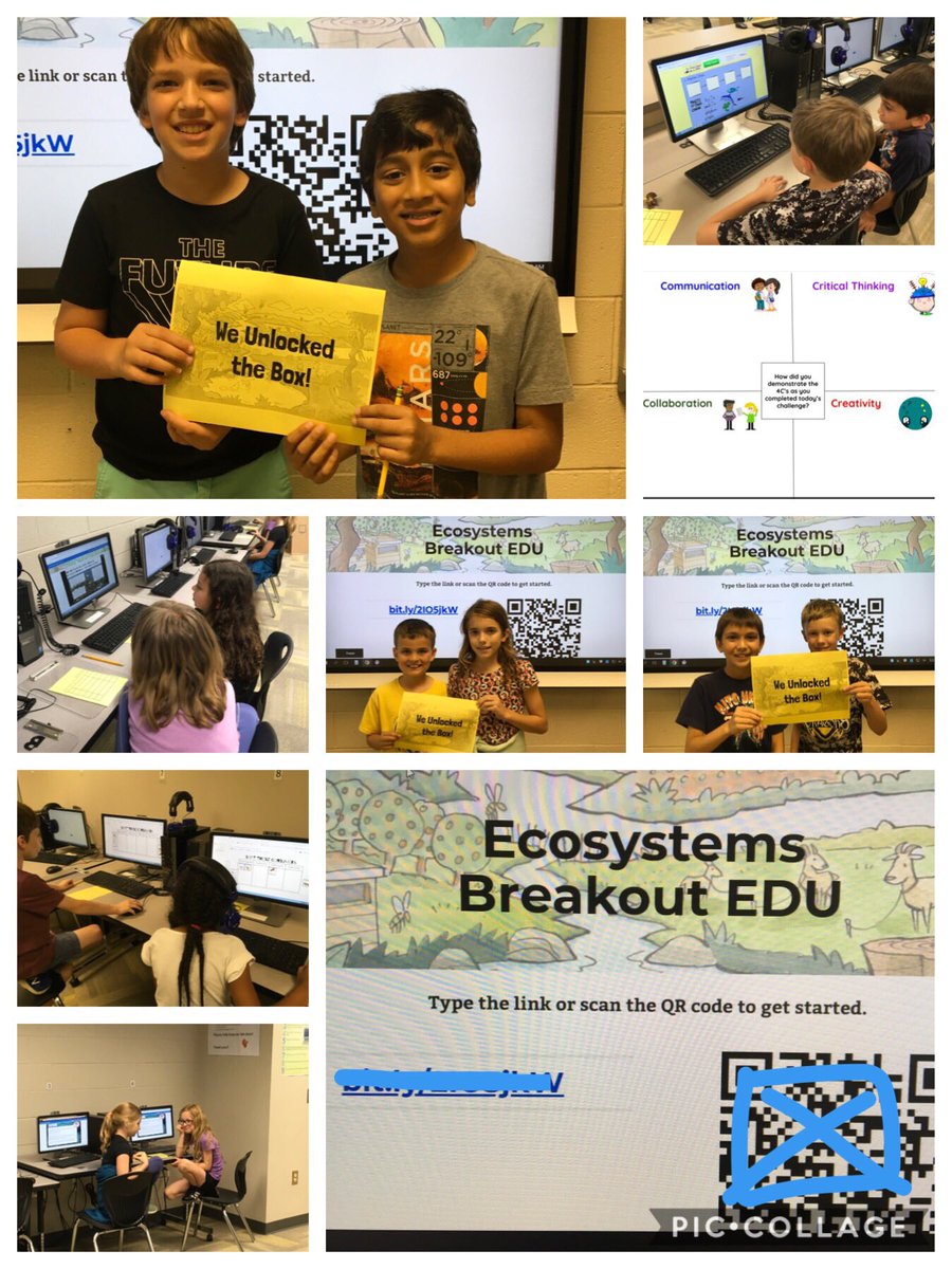 MrsJBarney's tweet photo. #5MoreDays Keep them engaged #DigitalBreakout @FortMillSD TechTeam is amazing @bethebridgeDBES #DragonsCreate 🖤💛🖤💛 @Seesaw Activity Reflections #4Cs #FM21STEAM @thegeoffwagner @RachelSpeasl https://t.co/GIE4qhym9c