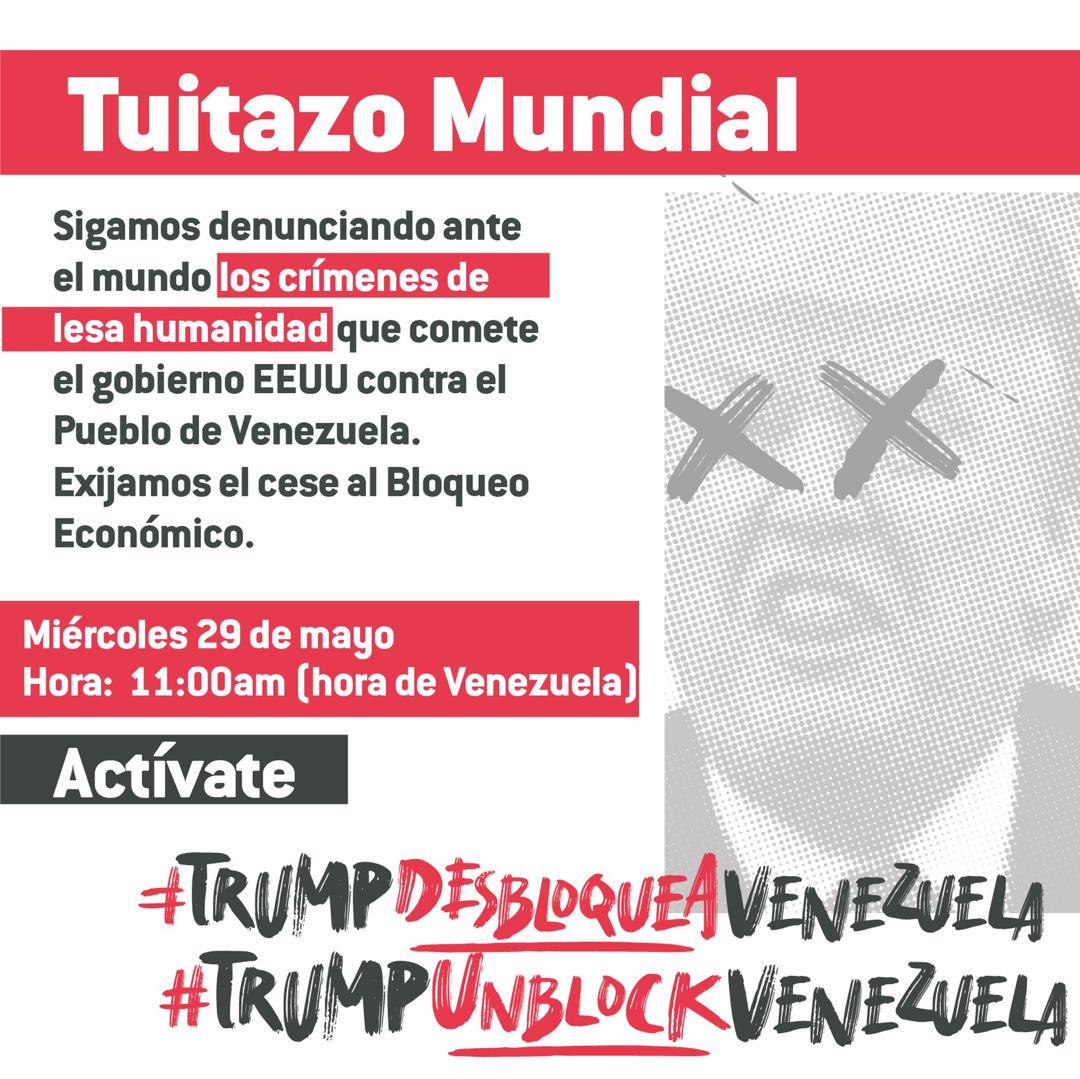 VTVcanal8's tweet photo. #TrumpDesbloqueaVenezuela | A los días de la autoproclamación de Juan Guaidó en una avenida del este capitalino, el gobierno de los EE.UU. decretó la confiscación ilegal de PDVSA y Citgo https://t.co/K0X1e7xsgr