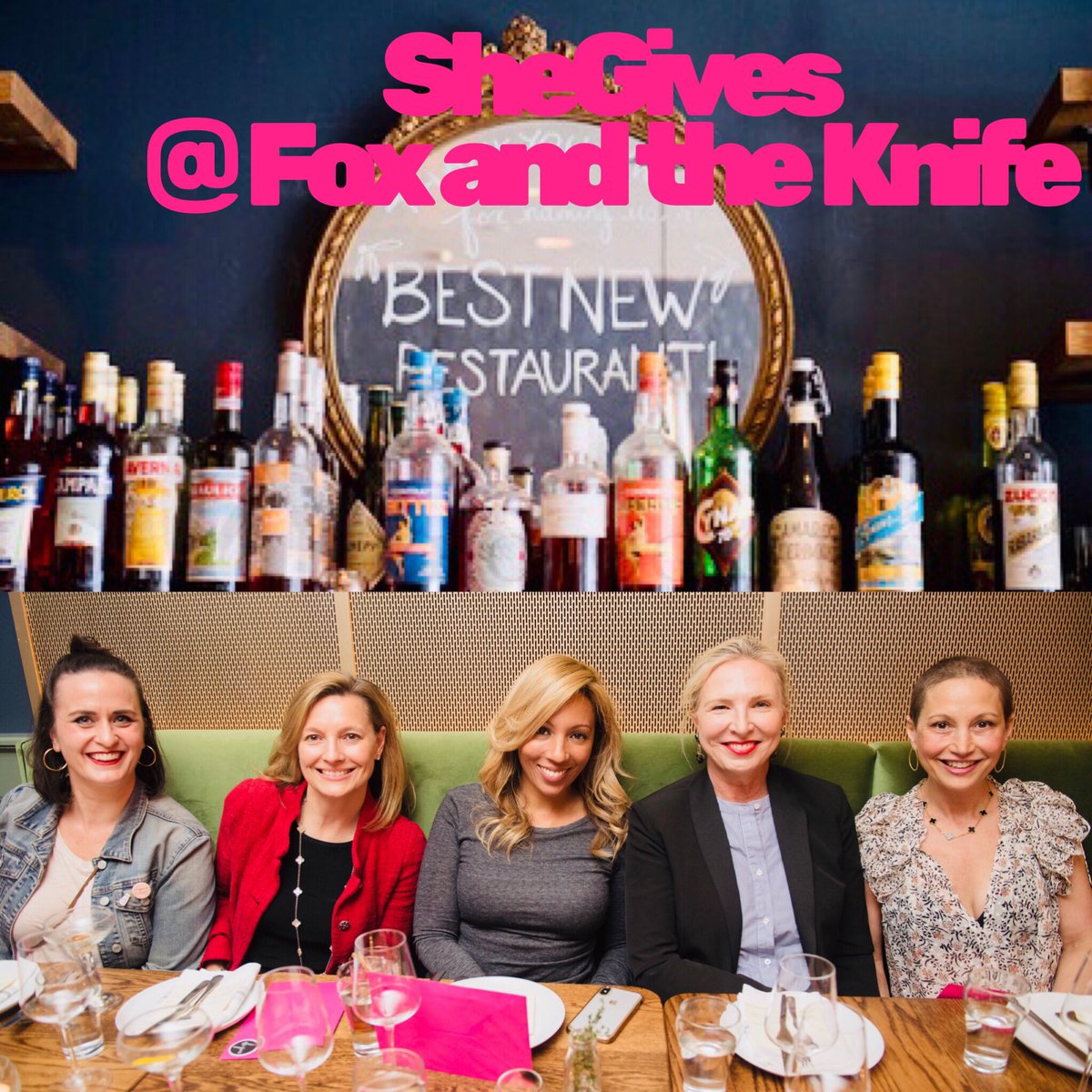 SheGives had fun and ate well at ⁦@KAkunowicz⁩ new restaurant Fox and the Knife just named one of America’s best new restaurants by ⁦⁦@foodandwine⁩! Thanks for being there ⁦@Veronicatheblog⁩ ⁦@heykbb⁩