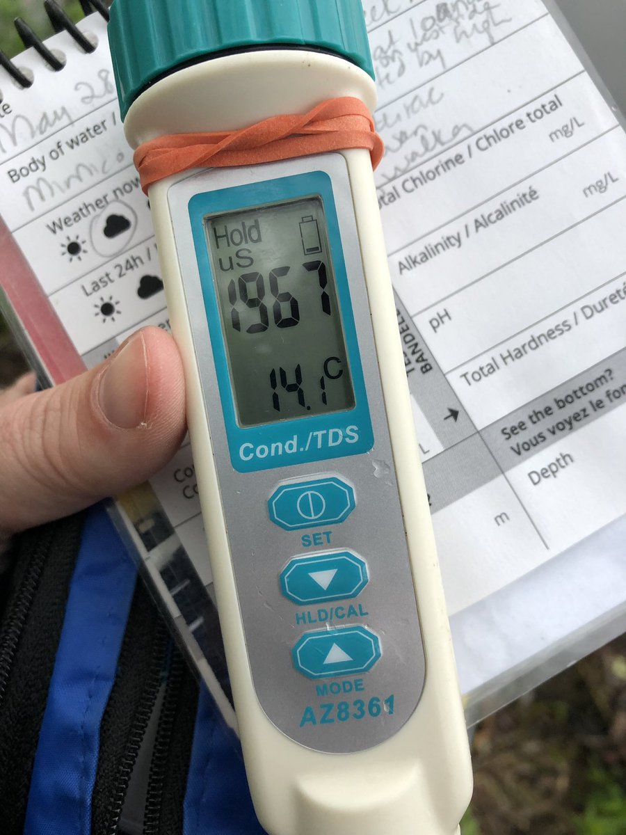 MimicoCreek's tweet photo. There’s usually a creek bank to walk down into near the boat launch at the mouth of Mimico Creek. #LakeOntario #highwaterlevels Out testing water quality with @water_rangers test kit. https://t.co/Rij0SUHfF6