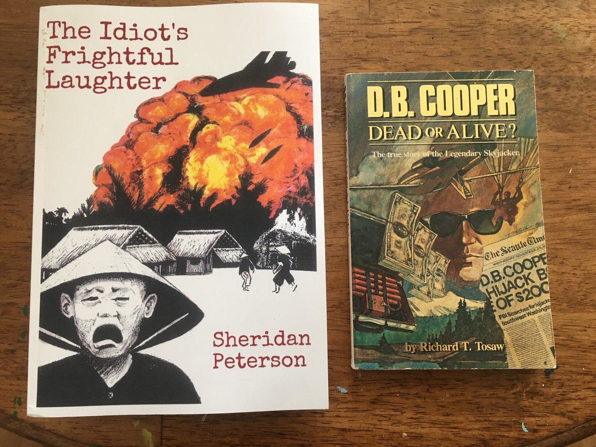 DBCooperPodcast's tweet photo. Two more to add to the library. The Tosaw book is signed too! #DBCooper #TrueCrime #FBI #Norjack #conspiracytheory #Reading #PNW @JoeKMI @RobertMBlevins @pharrgym @martyandrade https://t.co/imIxjeIOP7