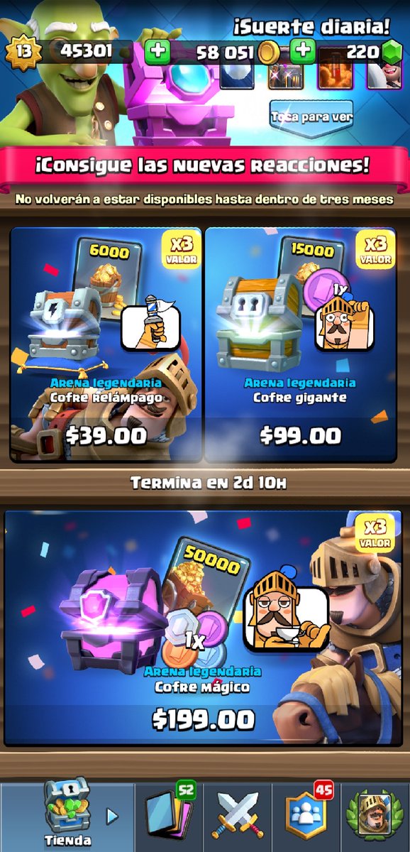 🎁SORTEO🎁

De las tres ofertas de Clash Royale (3 ganadores)

Requisitos:
🎀Seguir a <a href="/AndryuKstro/">Andres</a>
🎉Seguir a <a href="/surimijgc16/">baijuanca</a>
🎀Seguirme <a href="/monikbit/">Moni Vargas</a>  
🎉Dar Rt y ❤️

Termina en dos dias
Pago vía PayPal