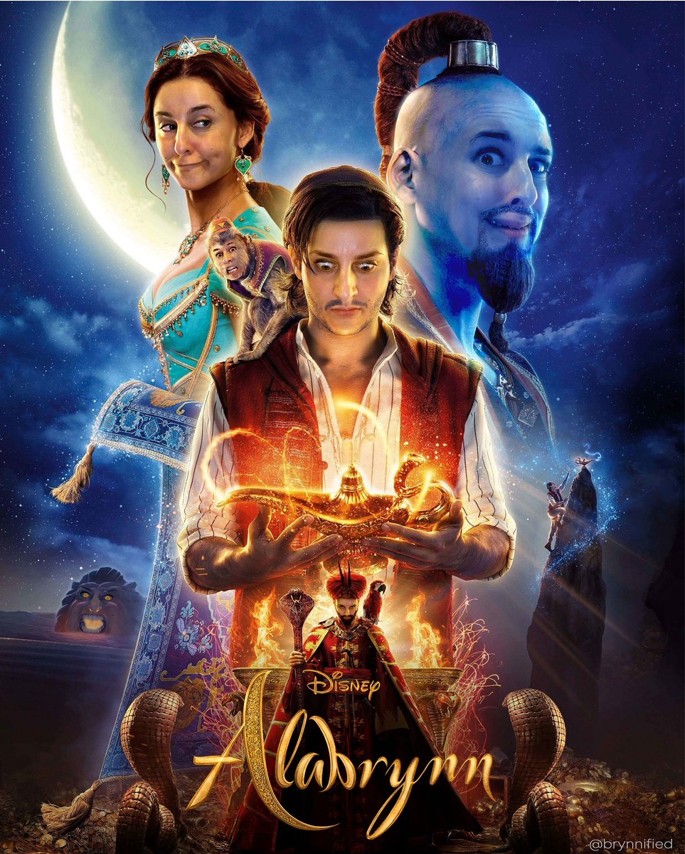 BrynnShuller's tweet photo. I #brynnified the Aladdin movie poster
#brynninthemovies #aladdin #disney #movies https://t.co/xjxT7fmCQl