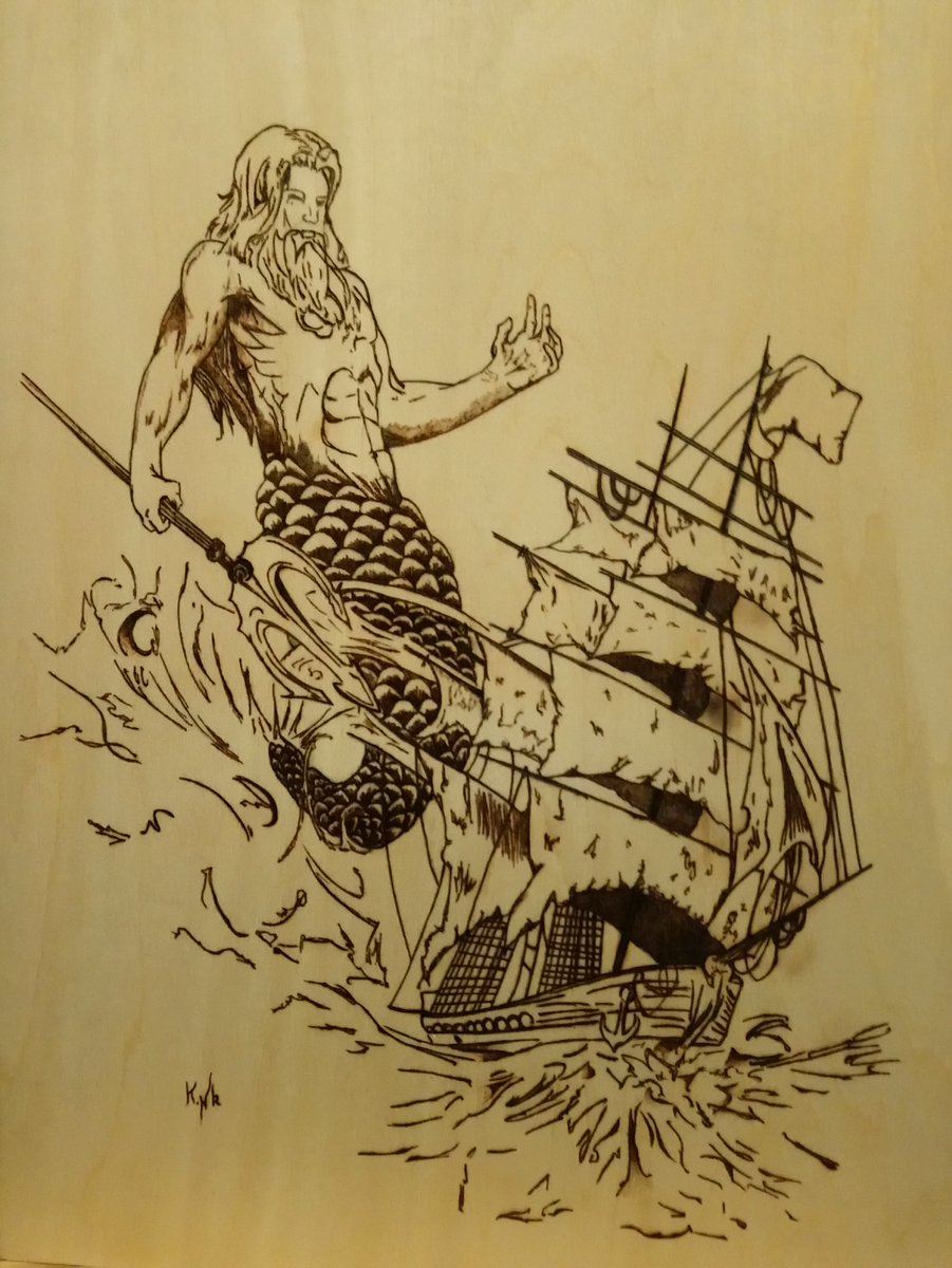 Diane Wiedenhoff Just Finished The Woodburning On My Poseidon Poseidon Antiquegreece Greece Greceantique Grece Ship Voilier Pirates Sea Mer Woodburning Pyrogravure Boutiqueesoterique Artwork Voiliers Inspiration